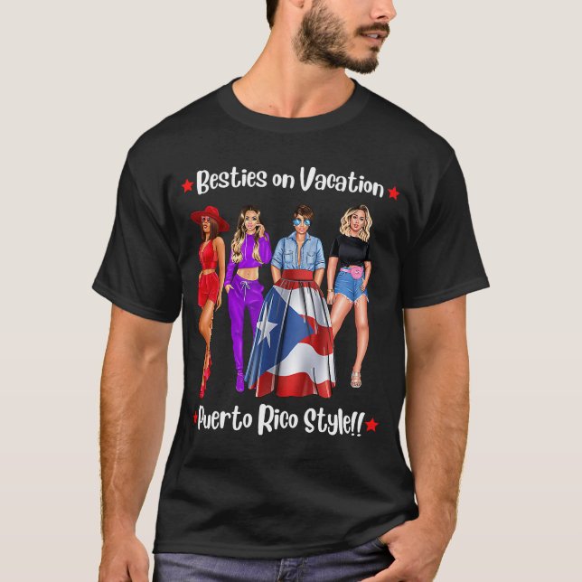Puerto Rico Girls Trip Besties On Vacation Weekend T-Shirt (Front)