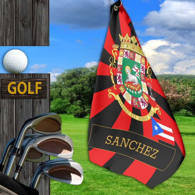 Puerto Rico Golf & Puerto Rican Flag / Patriots Golf Towel (Creator Uploaded)