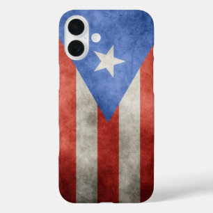 Puerto Rico Grunge Flag iPhone 16 Plus Case