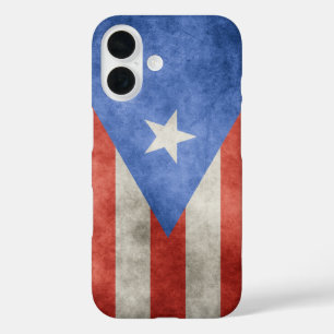 Puerto Rico Grunge Flag iPhone 16 Case