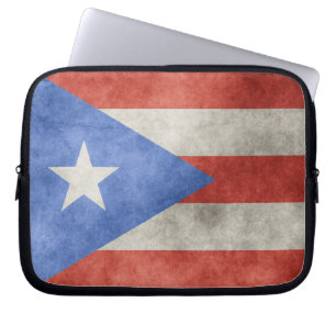 Puerto Rico Grunge Flag Laptop Sleeve
