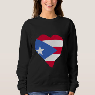Puerto Rico Heart Flag Boricua Proud Puerto Rican Sweatshirt