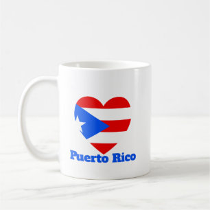 Puerto Rico Heart Flag  Coffee Mug