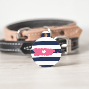 Puerto Rico Heart Pet Tag