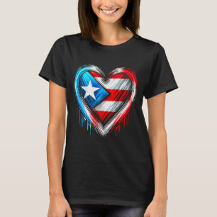 Puerto Rico Heart Puerto Rican Flag T-Shirt