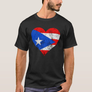 Puerto Rico Heart Puerto Ricaner Puertorro Flag Bo T-Shirt