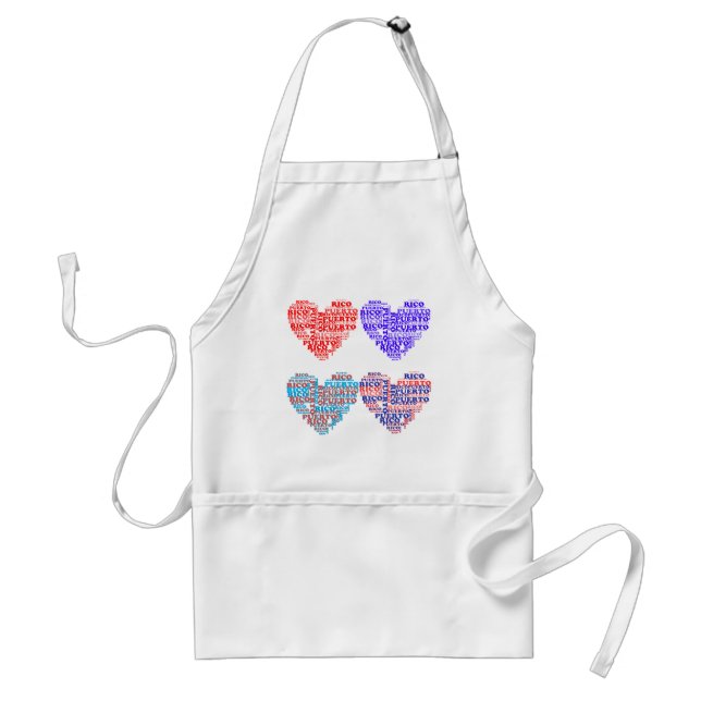 Puerto Rico Hearts Products Standard Apron (Front)