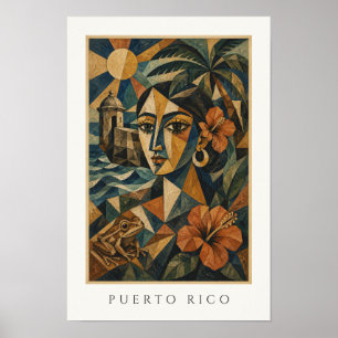 Puerto Rico Heritage Art Boricua Island Travel Poster
