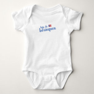 Puerto Rico Hijo de Borinquen Boy Baby Bodysuit