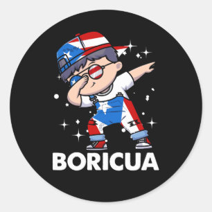 Puerto Rico Hispanic Heritage Month Boricua Rican Classic Round Sticker