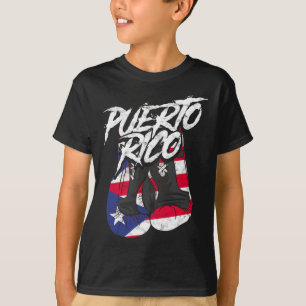 Puerto Rico In Boxing Gloves - Hispanic Boxing Fig T-Shirt