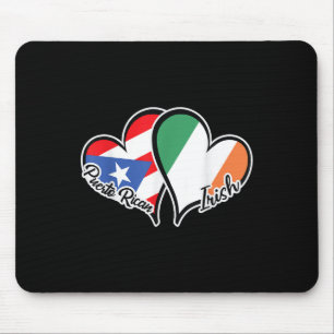 Puerto Rico Ireland Flag Half Puerto Rican Half Ir Mouse Mat