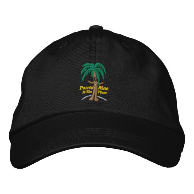 Puerto Rico Is The Place Embroidered Hat (Front)
