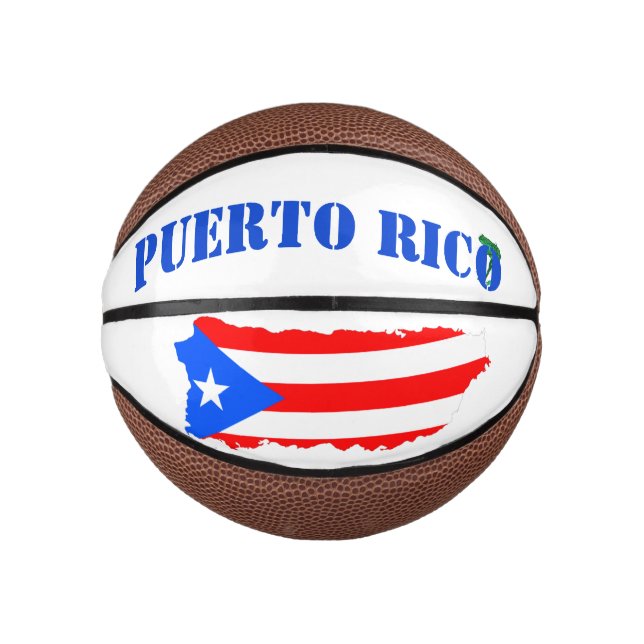 Puerto Rico Island Basket Ball Mini Basketball (Front)