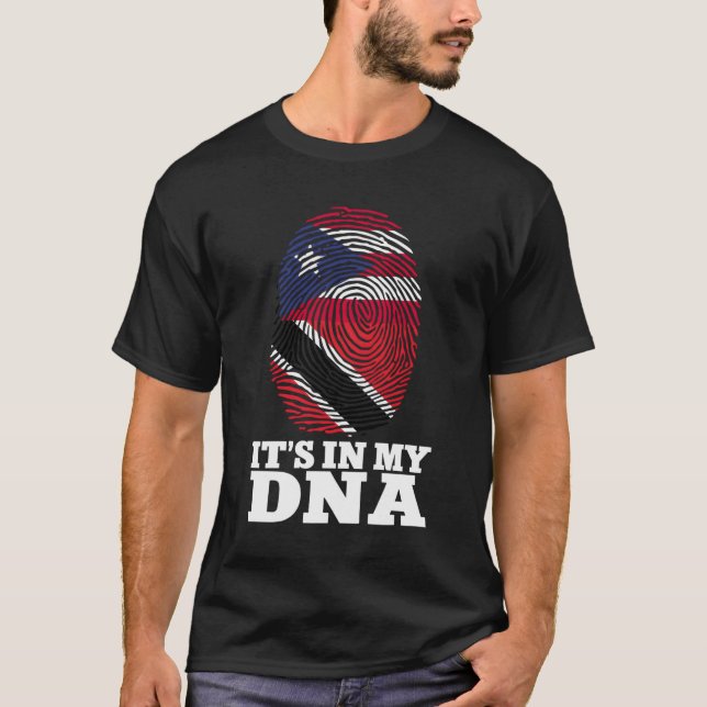 Puerto Rico It'S In My Dna Flag Trinidad And Tobag T-Shirt (Front)