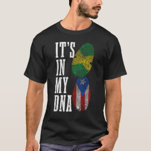 Puerto Rico Jamaica Its In My Dna Pride Puerto Ric T-Shirt