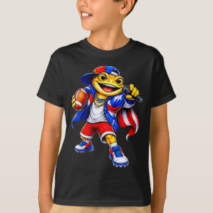 Puerto rico kids girl flag music coqui frog funny T-Shirt