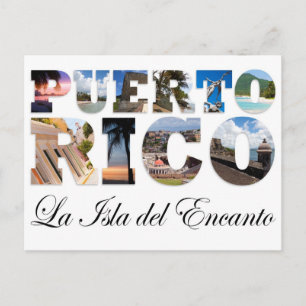 Puerto Rico La Isla Del Encanto Montage Postcard