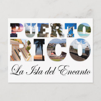 Puerto Rico La Isla Del Encanto Montage Postcard