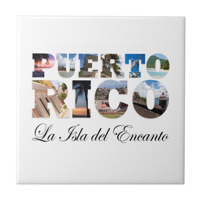 Puerto Rico La Isla Del Encanto Tile (Front)