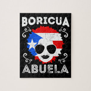 Puerto Rico Ladies Abuela Grandma Flag Mothers Day Jigsaw Puzzle