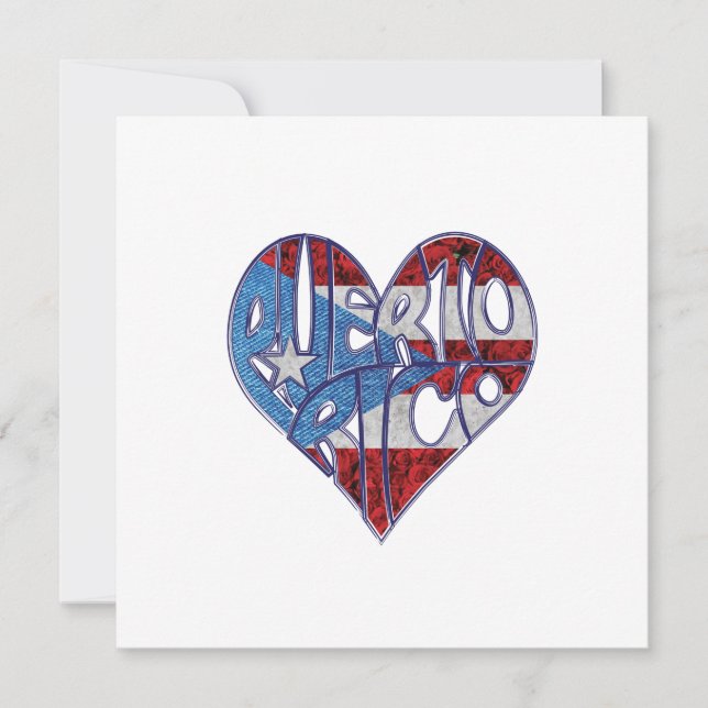Puerto Rico Love Invitation Card (Front)