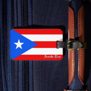 Puerto Rico Luggage Tags, Puerto Rican Flag Tag