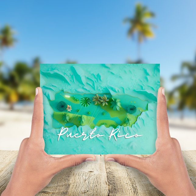 Puerto Rico Map Postcard (Creator Uploaded)