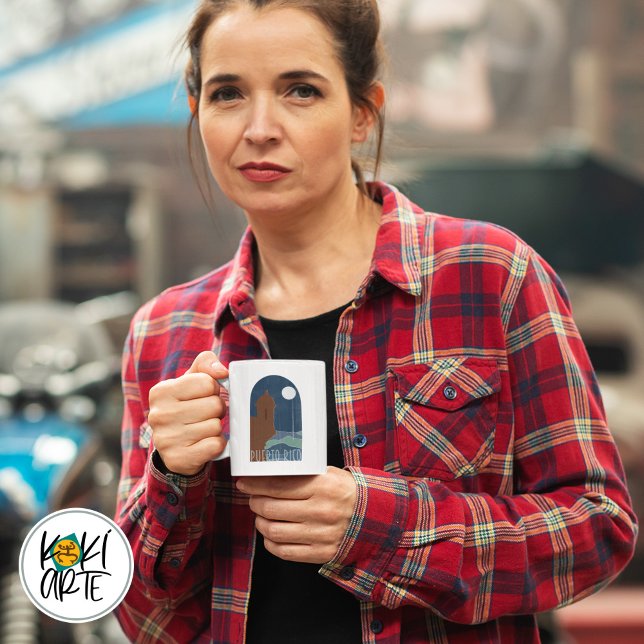 Puerto Rico Morro Garita At Night Arc Coffee Mug (Creator Uploaded)