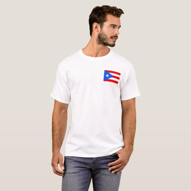 Puerto Rico National World Flag T-Shirt (Front Full)