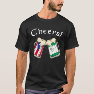Puerto Rico Nigeria Flag Cheers Beer Grown Patriot T-Shirt