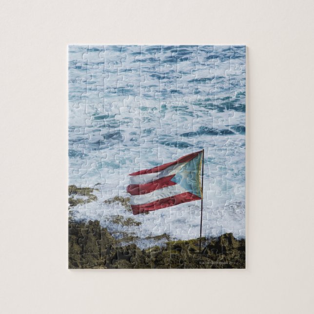 Puerto Rico, Old San Juan, flag of Puerto rice Jigsaw Puzzle (Vertical)