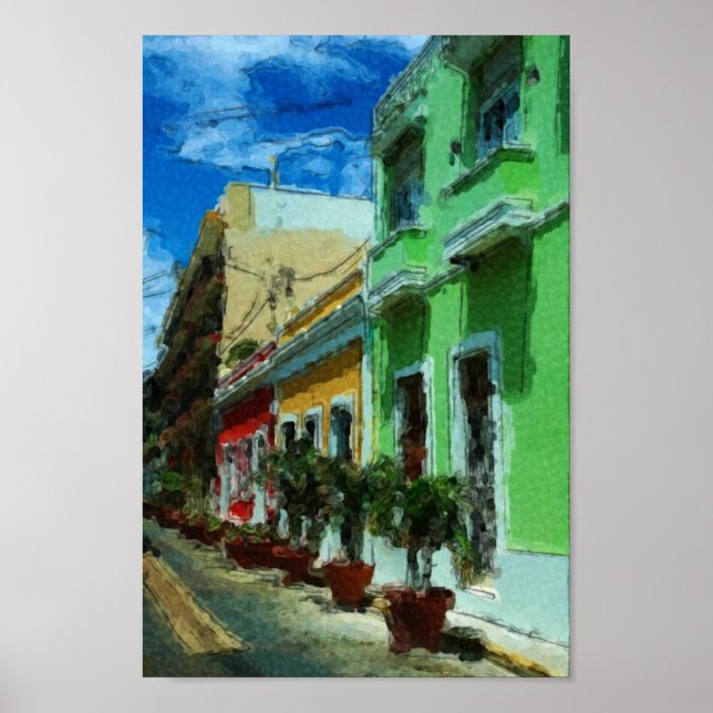 Puerto Rico - Old San Juan Poster (Front)