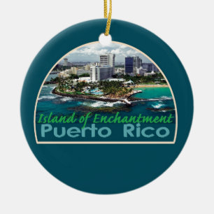 PUERTO RICO Orament Ceramic Tree Decoration
