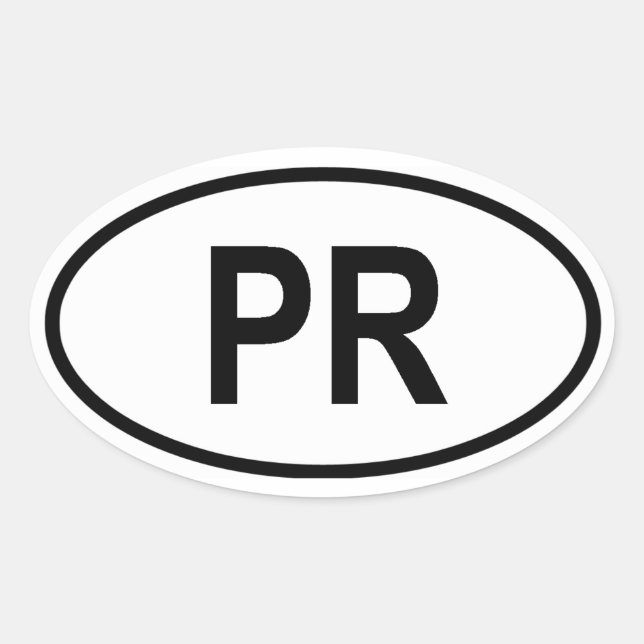 Puerto Rico Oval Sticker (Front)
