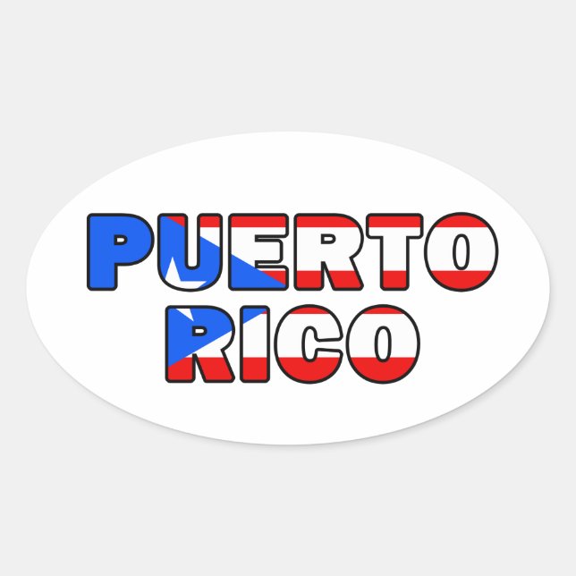 Puerto Rico Oval Sticker (Front)