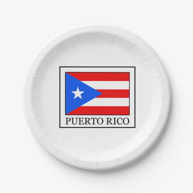 Puerto Rico Paper Plate (Front)