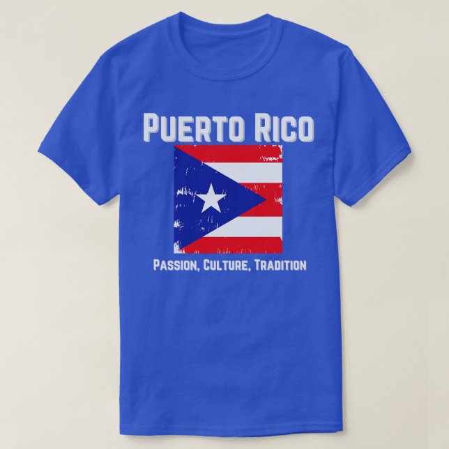 Puerto Rico Passion Culture Tradition Design T-Shirt (Design Front)