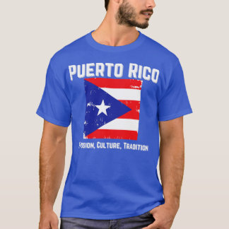 Puerto Rico Passion Culture Tradition Design T-Shirt