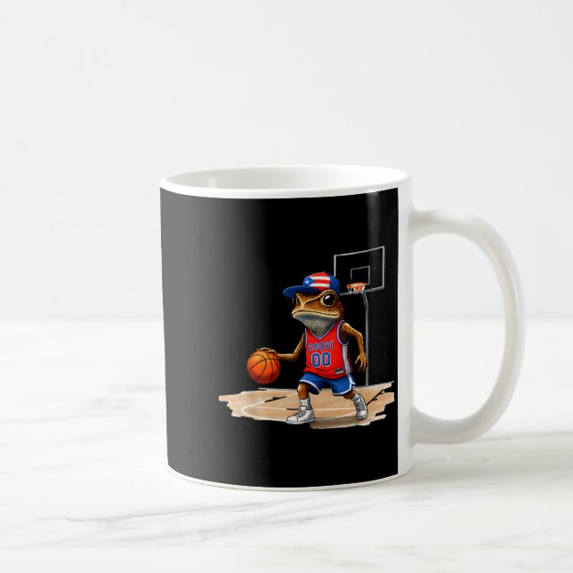 Puerto Rico Patriotic Flag Boricua Fun Basketball  Coffee Mug (Right)