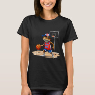 Puerto Rico Patriotic Flag Boricua Fun Basketball  T-Shirt