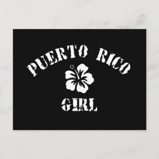 Puerto Rico Pink Girl Postcard