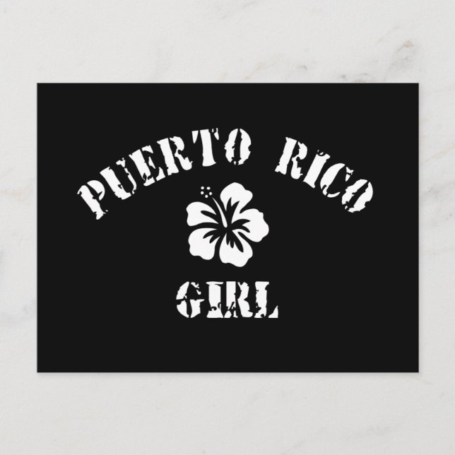 Puerto Rico Pink Girl Postcard (Front)