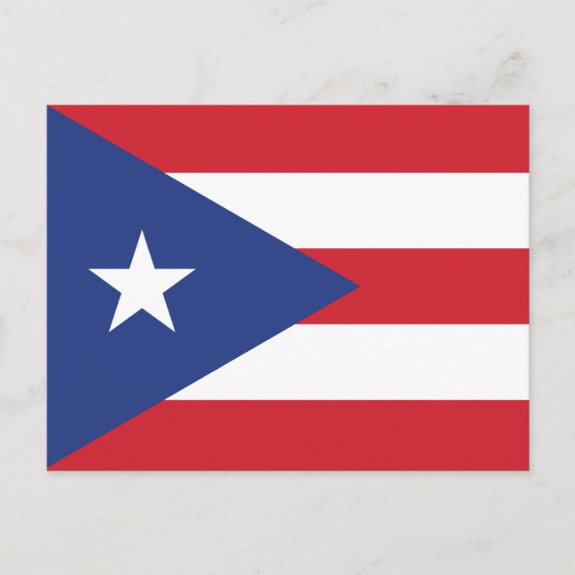 Puerto Rico Plain Flag Postcard (Front)