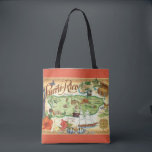 Puerto Rico Postcard Map Shoulder Tote Bag<br><div class="desc">A vintage,  very colourful postcard map of Puerto Rico repurposed!  You can alter the back and personalise it however you like or simply purchase the tote as is. We think it's perfect!</div>