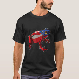 Puerto Rico Pride Coqui Frog with Boricua Flag T-Shirt