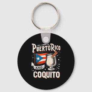 Puerto Rico Puerto Rican Eggnog Christmas Rum Coqu Key Ring
