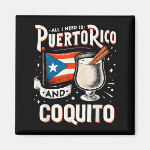Puerto Rico Puerto Rican Eggnog Christmas Rum Coqu Magnet