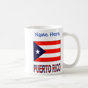Puerto Rico Puerto Rican Flag Blue Personalization Coffee Mug