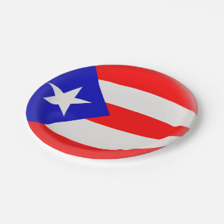 Puerto Rico Puerto Rican Flag Paper Plate